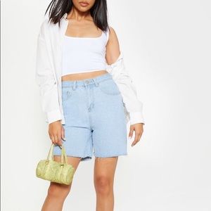 Light Wash Denim Mom Shorts